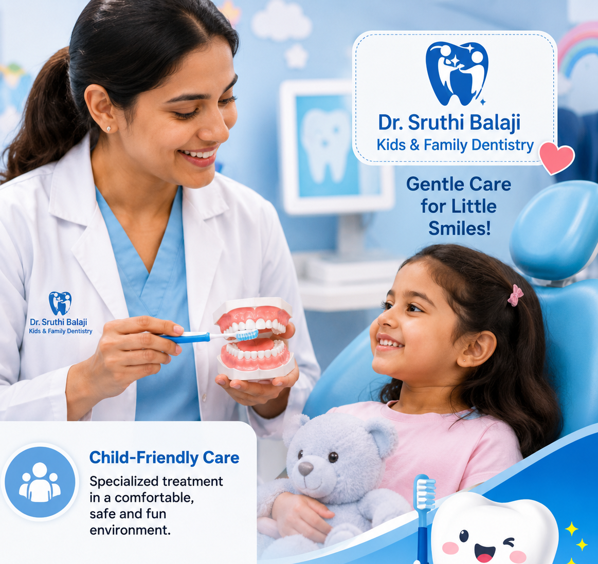 Happy child at dentist Chennai